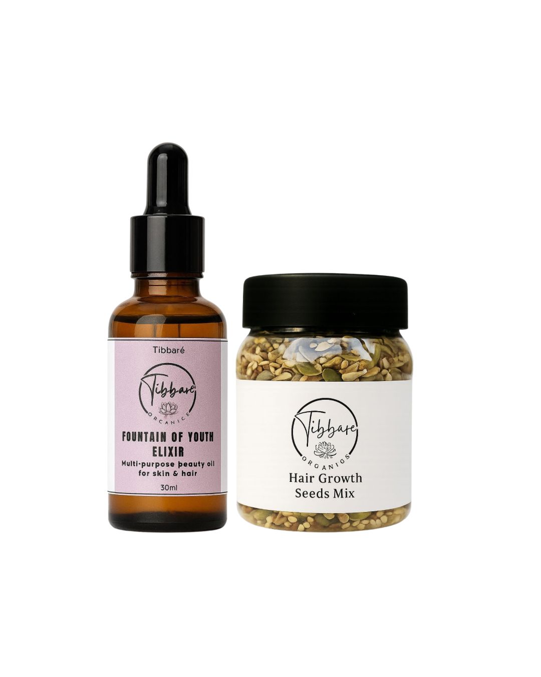Tibbarè Hair Revival Duo – Seeds Mix & Fountain of Youth Elixir
